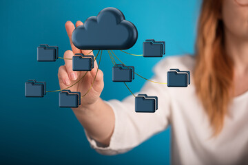 Internet infrastructure concept. Abstract technology background. 3D rendering.