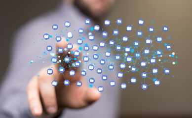 data network 3d digital info