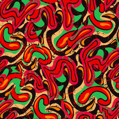 Seamles abstract urban colorful pattern with wave shapes