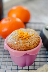 Muffin sans gluten fait maison à la clémentine et aux graines de fenouil - Aliment sans gluten