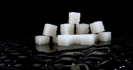 The Concept Of Unhealthy Diet And Wrong Lifestyle. The medicine concept. Sugar addiction causes diabetes. High quality photo.