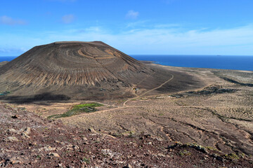 volcanic landscape in island