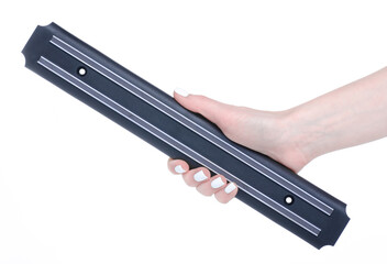 magnetic holder for knifes on white background isolation