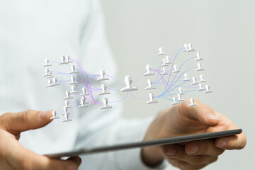 hierarchy connection team group 3d