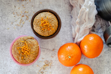 Muffin sans gluten fait maison à la clémentine et aux graines de fenouil - Aliment sans gluten