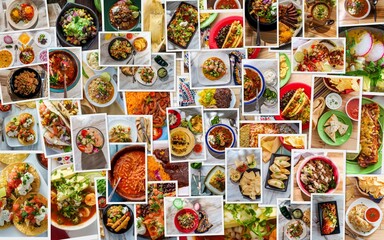 Fototapeta na wymiar Mexican Food Collage