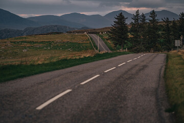 Winding road in Scotland