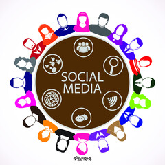 Social network vector logo design template. people or friendship icon.