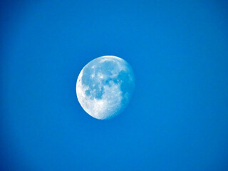 Obraz na płótnie Canvas Pleine lune en plein jour