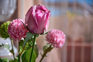 Artificial roses.