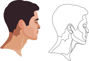 profile face of young guy