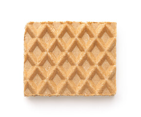 Top view of chocolate stuffed wafer