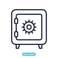 safe money icon. Business and finance safe money box symbol template for graphic and web design collection logo vector illustration