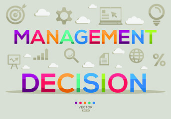 Creative (management decision) Banner Word with Icon ,Vector illustration.