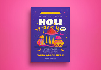 Holi Festival Flyer Layout