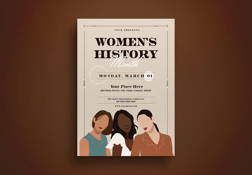 Women's History Month Flyer Layout