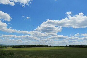 Beautiful landscape with sky and field