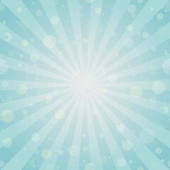 Sunlight magic background. Blue color burst background with confetti sparkles or snow.