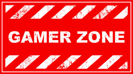 gamer zone sign on white background  © selim