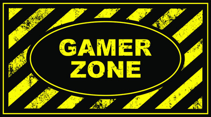 gamer zone sign on white background  © selim