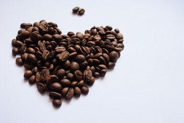 coffee beans heart love
