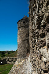 Naklejka premium tower of the castle in the mountains