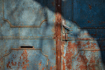 old rusty metal door