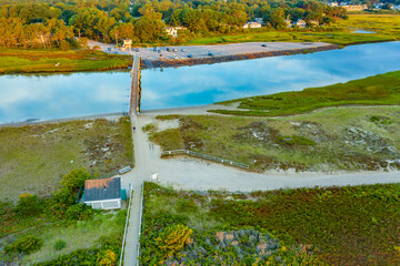 Maine-Ogunquit-Ogunquit River and Footbridge