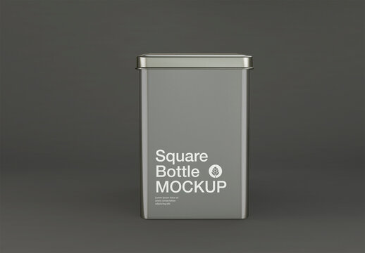Metallic Tin Box Mockup