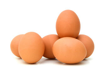 Eggs isolated on white background