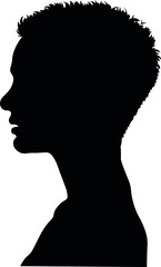 woman, black, profile. face in profile, woman face in profile	