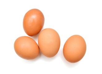 Eggs isolated on white background