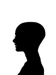 woman, black, profile. face in profile, woman face in profile	