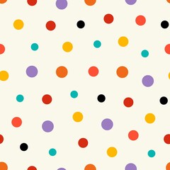 Polka dots seamless pattern. Contemporary colorful background, wallpaper, modern art print. Vector illustration