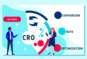 Vector website design template . CRO - Conversion Rate Optimization. business concept background. illustration for website banner, marketing materials, business presentation