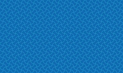 Fototapeta na wymiar 和柄素材　分銅繋ぎ　シームレスパターン　背景素材　青