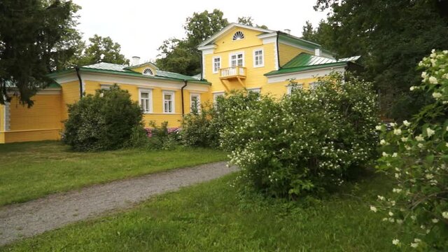 The village of Bol'shoye Boldino, Russia 08.25.2020.  House-museum of Alexander Pushkin. Manor. Family estate