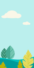 Background with a picture of nature. Vector illustration