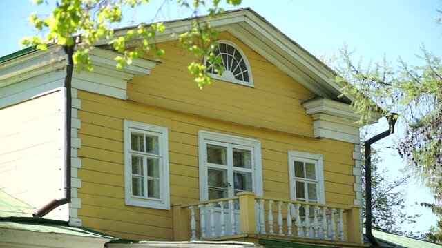 The village of Bol'shoye Boldino, Russia 08.25.2020.  House-museum of Alexander Pushkin. Manor. Family estate