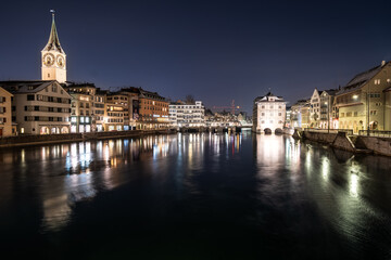 Obraz na płótnie Canvas Zurich City by Night