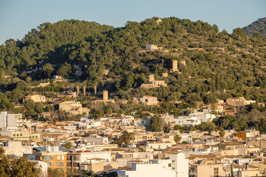 Felanitx village and Calvari, Mallorca, Balearic Islands, Spain