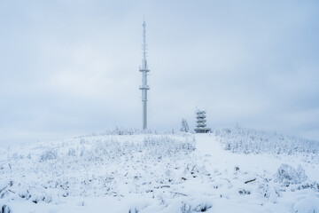 Der Bollerberg im Winter, Sauerland, Deutschland