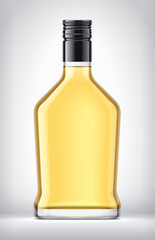 Glass Bottle on background. 