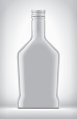 Non-transparent bottle on background. 