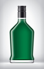 Glass Bottle on background. 