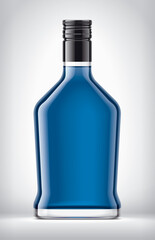 Glass Bottle on background. 