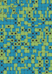 Abstract Geometric Pattern generative computational art illustration