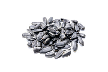 sunflower seeds isolated on white background. cereals cut out
