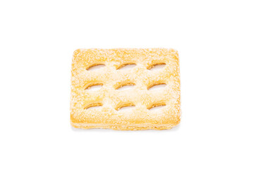 biscuit isolated on white background. cookie snack cut out