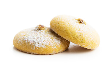 Cookies with chocolate cream. Sweet biscuits.